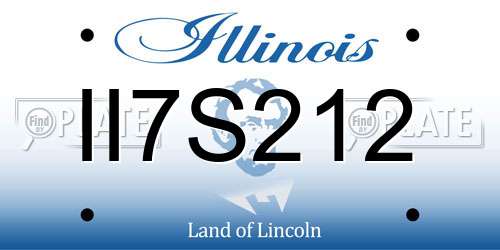 II7S212 Illinois License Plate