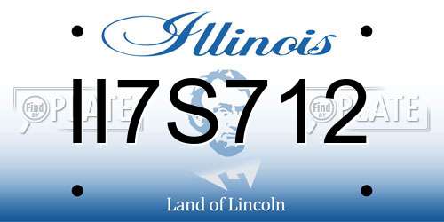 II7S712 Illinois License Plate