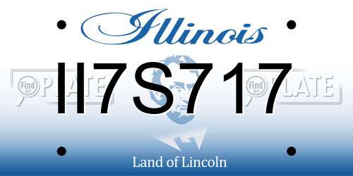 II7S717 Illinois License Plate