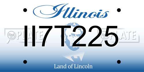 II7T225 Illinois License Plate