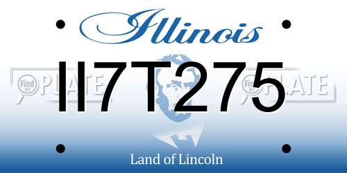 II7T275 Illinois License Plate
