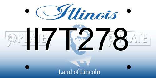II7T278 Illinois License Plate
