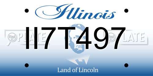 II7T497 Illinois License Plate