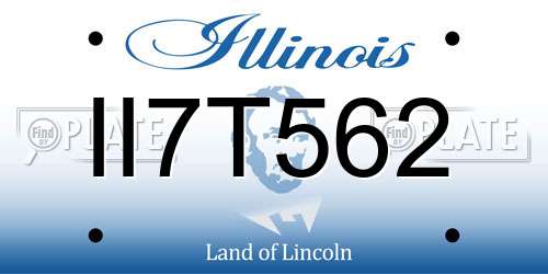 II7T562 Illinois License Plate