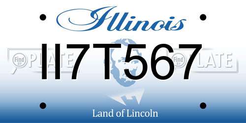 II7T567 Illinois License Plate