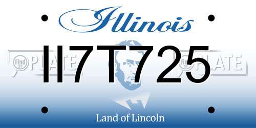 II7T725 Illinois License Plate