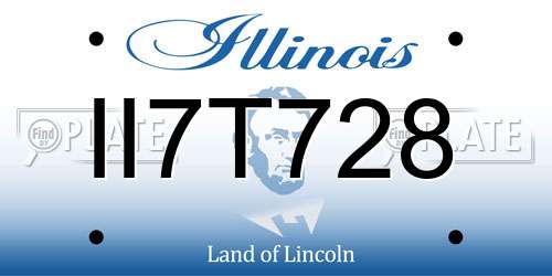 II7T728 Illinois License Plate