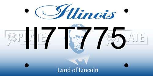 II7T775 Illinois License Plate