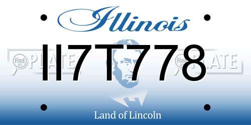 II7T778 Illinois License Plate