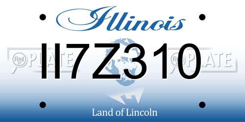 II7Z310 Illinois License Plate