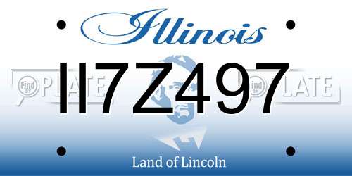 II7Z497 Illinois License Plate