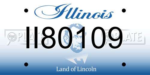 II80109 Illinois License Plate