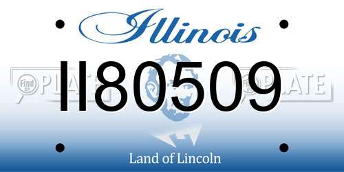 II80509 Illinois License Plate