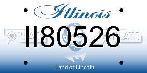 II80526 Illinois License Plate