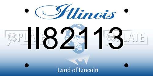 II82113 Illinois License Plate