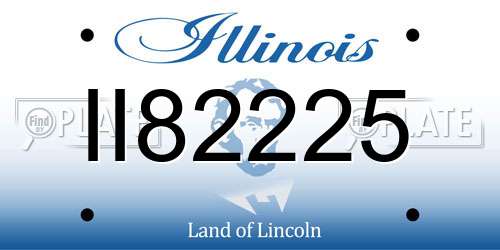 II82225 Illinois License Plate