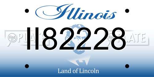 II82228 Illinois License Plate