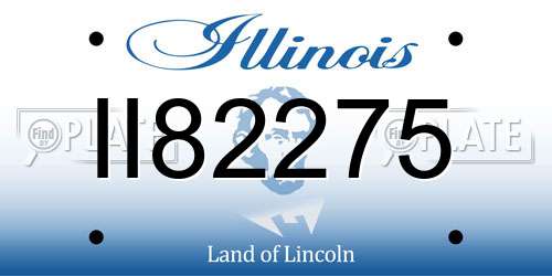II82275 Illinois License Plate