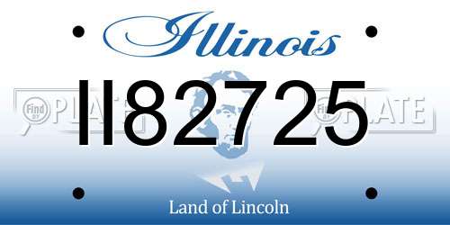 II82725 Illinois License Plate