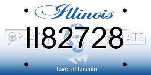 II82728 Illinois License Plate