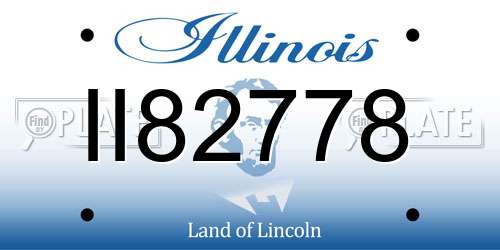 II82778 Illinois License Plate