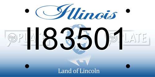 II83501 Illinois License Plate