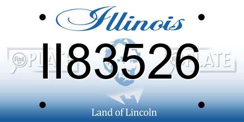 II83526 Illinois License Plate
