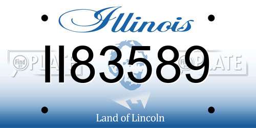 II83589 Illinois License Plate