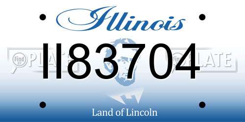 II83704 Illinois License Plate