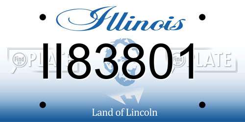 II83801 Illinois License Plate