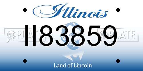II83859 Illinois License Plate
