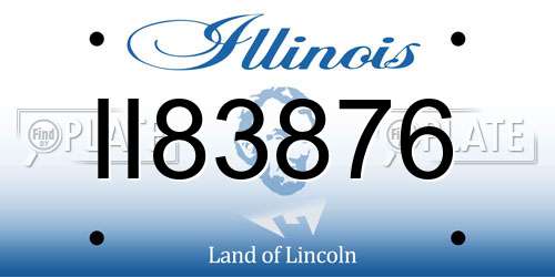 II83876 Illinois License Plate