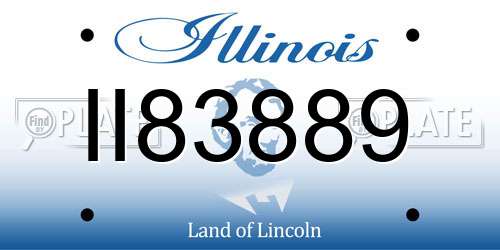 II83889 Illinois License Plate