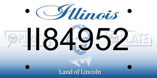 II84952 Illinois License Plate