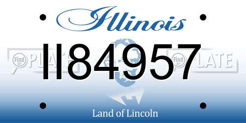 II84957 Illinois License Plate