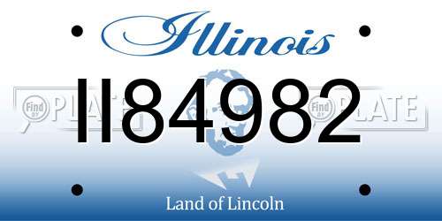 II84982 Illinois License Plate