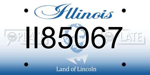 II85067 Illinois License Plate