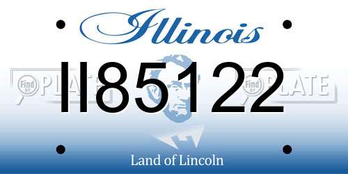 II85122 Illinois License Plate