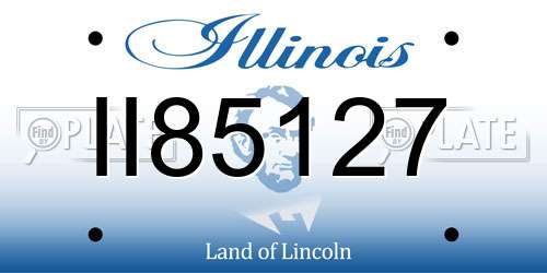 II85127 Illinois License Plate