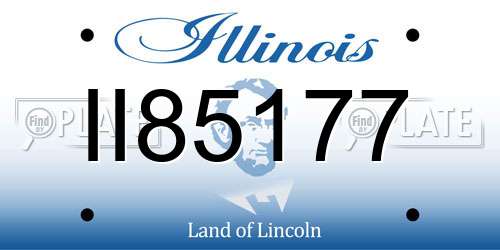 II85177 Illinois License Plate