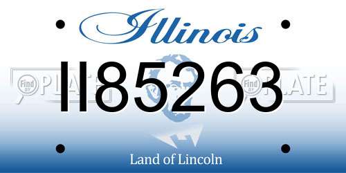 II85263 Illinois License Plate