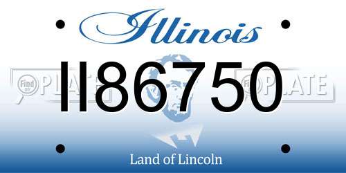 II86750 Illinois License Plate