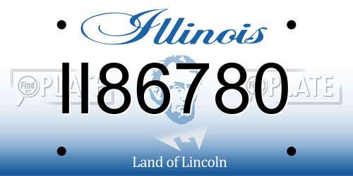 II86780 Illinois License Plate