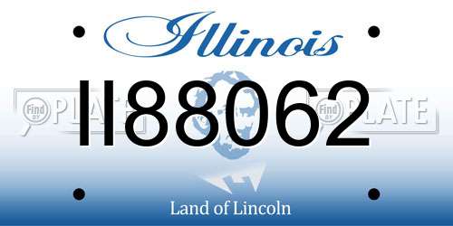 II88062 Illinois License Plate