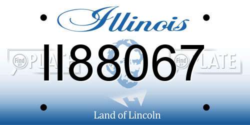 II88067 Illinois License Plate