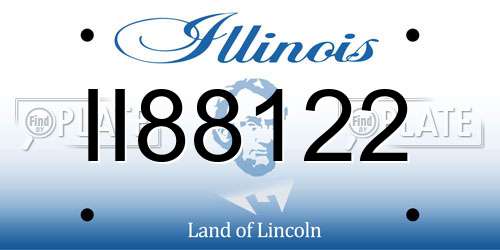II88122 Illinois License Plate
