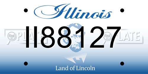 II88127 Illinois License Plate