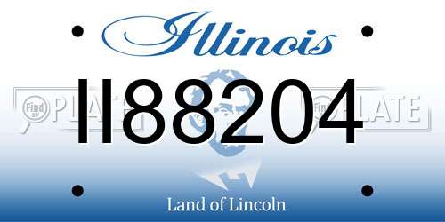 II88204 Illinois License Plate