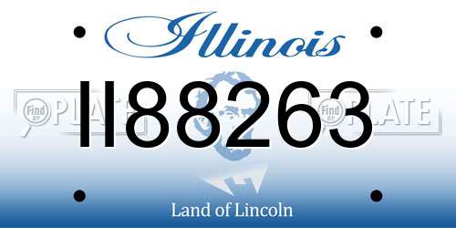 II88263 Illinois License Plate
