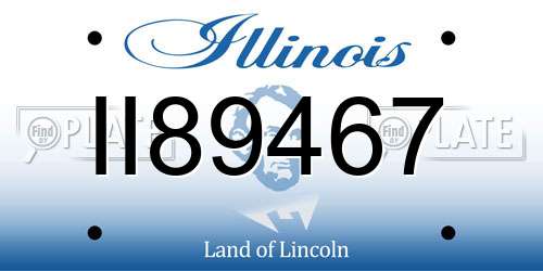 II89467 Illinois License Plate
